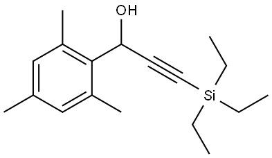 2,4,6-Trimethyl-α-[2-(triethylsilyl)ethynyl]benzenemethanol Structure