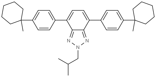 2-isobutyl-4,7-bis(4-(1-methylcyclohexyl)phenyl)-2H-benzo[d][1,2,3]triazole Structure