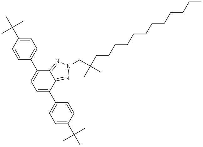 4,7-bis(4-(tert-butyl)phenyl)-2-(2,2-dimethyltetradecyl)-2H-benzo[d][1,2,3]triazole Structure