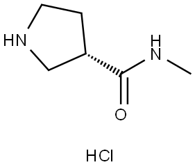 (3S)-N-methylpyrrolidine-3-carboxamide hydrochloride Structure