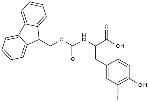 N-Fmoc-3-iodo-DL-tyrosine Structure