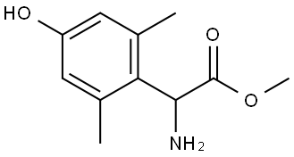 Methyl α-amino-4-hydroxy-2,6-dimethylbenzeneacetate Structure