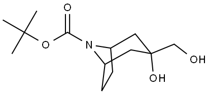 tert-butyl 3-hydroxy-3-(hydroxymethyl)-8-azabicyclo[3.2.1]octane-8-carboxylate Structure