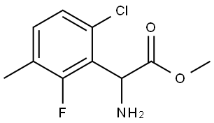 Methyl α-amino-6-chloro-2-fluoro-3-methylbenzeneacetate Structure