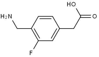 4-(Aminomethyl)-3-fluorobenzeneacetic acid Structure