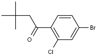 1-(4-Bromo-2-chlorophenyl)-3,3-dimethyl-1-butanone Structure