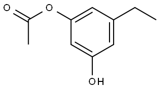 Acetic acid 3-ethyl-5-hydroxy-phenyl ester Structure