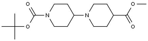 1'-tert-butyl 4-methyl [1,4'-bipiperidine]-1',4-dicarboxylate Structure