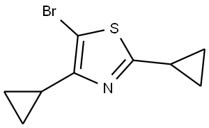 5-bromo-2,4-dicyclopropylthiazole Structure