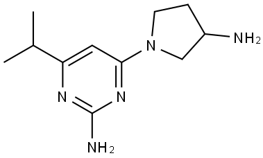 4-(3-aminopyrrolidin-1-yl)-6-isopropylpyrimidin-2-amine Structure