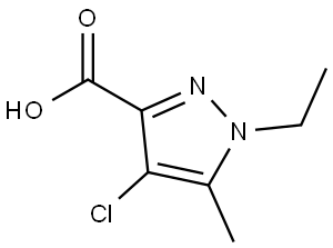 1H-Pyrazole-3-carboxylic acid, 4-chloro-1-ethyl-5-methyl- Structure