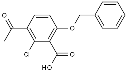 3-Acetyl-2-chloro-6-(phenylmethoxy)benzoic acid Structure