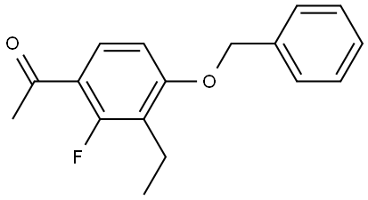 1-[3-Ethyl-2-fluoro-4-(phenylmethoxy)phenyl]ethanone 구조식 이미지