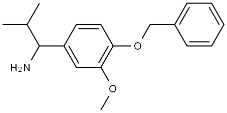 1-[4-(BENZYLOXY)-3-METHOXYPHENYL]-2-METHYLPROPAN-1-AMINE 구조식 이미지