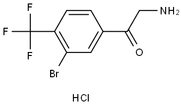 3-Bromo-4-(trifluoromethyl)phenacylamine hydrochloride Structure