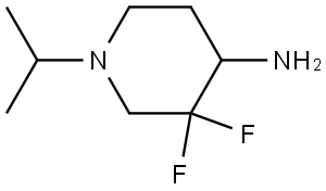 4-Piperidinamine, 3,3-difluoro-1-(1-methylethyl)- Structure