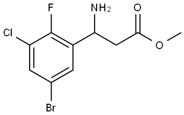 Methyl β-amino-5-bromo-3-chloro-2-fluorobenzenepropanoate Structure