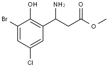 METHYL 3-AMINO-3-(3-BROMO-5-CHLORO-2-HYDROXYPHENYL)PROPANOATE Structure