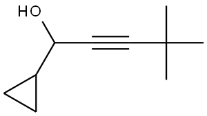 α-(3,3-Dimethyl-1-butyn-1-yl)cyclopropanemethanol Structure