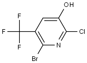 6-Bromo-2-chloro-5-(trifluoromethyl)-3-pyridinol Structure