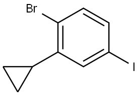 Benzene, 1-bromo-2-cyclopropyl-4-iodo- Structure