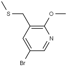 5-Bromo-2-methoxy-3-[(methylthio)methyl]pyridine Structure