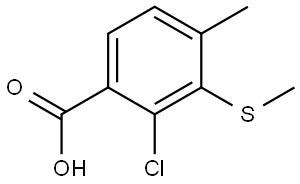 2-Chloro-4-methyl-3-(methylthio)benzoic acid Structure