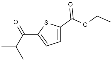 Ethyl 5-(2-methyl-1-oxopropyl)-2-thiophenecarboxylate Structure