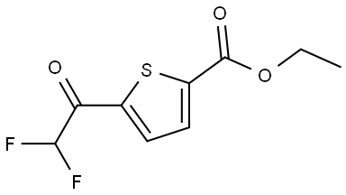 Ethyl 5-(2,2-difluoroacetyl)-2-thiophenecarboxylate Structure