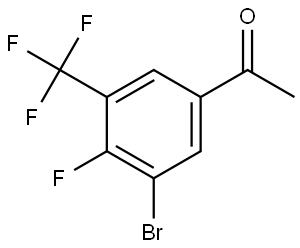 1-[3-Bromo-4-fluoro-5-(trifluoromethyl)phenyl]ethanone Structure