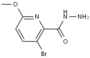 3-Bromo-6-methoxy-2-pyridinecarboxylic acid hydrazide Structure