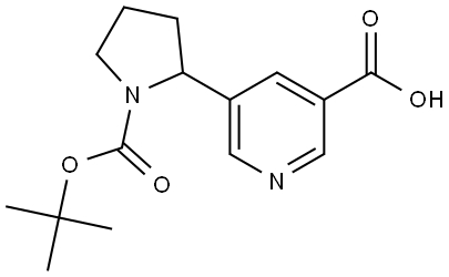 5-(1-tert-Butoxycarbonyl-pyrrolidin-2-yl)-nicotinic acid Structure