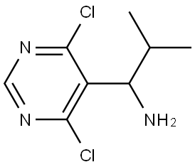 1-(4,6-DICHLOROPYRIMIDIN-5-YL)-2-METHYLPROPAN-1-AMINE Structure