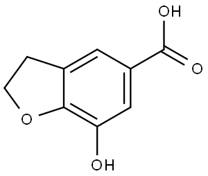 7-hydroxy-2,3-dihydrobenzofuran-5-carboxylic acid Structure