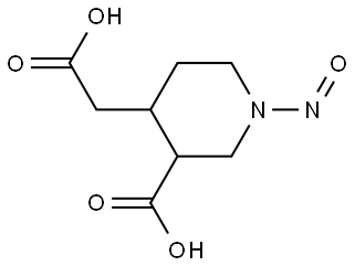 4-(carboxymethyl)-1-nitrosopiperidine-3-carboxylic acid Structure