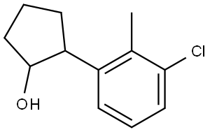 2-(3-chloro-2-methylphenyl)cyclopentanol Structure