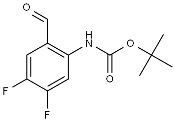 1,1-Dimethylethyl N-(4,5-difluoro-2-formylphenyl)carbamate Structure