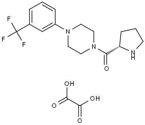 1-(2-PYRROLIDINYLCARBONYL)-4-(3-(TRIFLUOROMETHYL)PHENYL)PIPERAZINE OXALATE Structure