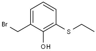 2-(bromomethyl)-6-(ethylthio)phenol Structure