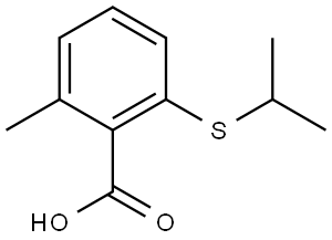 2-Methyl-6-[(1-methylethyl)thio]benzoic acid Structure