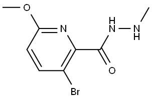 3-Bromo-6-methoxy-2-pyridinecarboxylic acid 2-methylhydrazide Structure