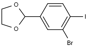 2-(3-bromo-4-iodophenyl)-1,3-dioxolane Structure