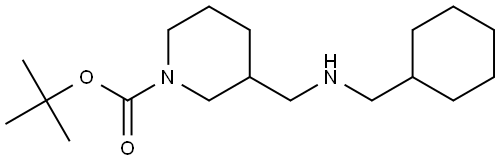 tert-butyl 3-(((cyclohexylmethyl)amino)methyl)piperidine-1-carboxylate Structure