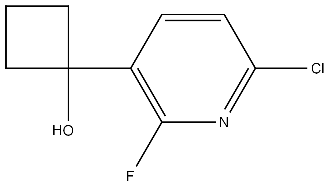 1-(6-chloro-2-fluoropyridin-3-yl)cyclobutanol Structure