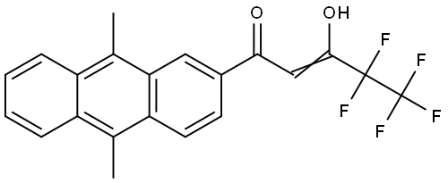 1-(9,10-dimethylanthracen-2-yl)-4,4,5,5,5-pentafluoro-3-hydroxypent-2-en-1-one Structure