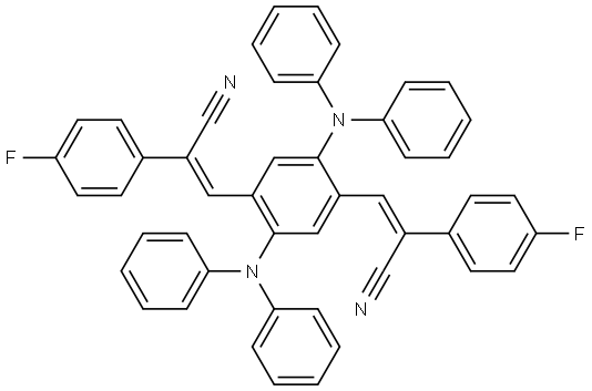 (2Z,2′Z)-3,3′-(2,5-bis(diphenylamino)-1,4-phenylene)bis(2-(4-fluorophenyl)acrylonitrile) Structure