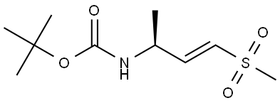 tert-butyl (S,E)-(4-(methylsulfonyl)but-3-en-2-yl)carbamate Structure