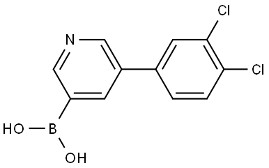 B-[5-(3,4-Dichlorophenyl)-3-pyridinyl]boronic acid Structure