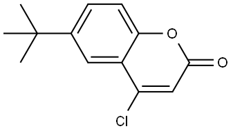 4-Chloro-6-(1,1-dimethylethyl)-2H-1-benzopyran-2-one Structure