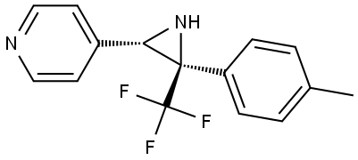 rac-(2S,3R)-3-(p-tolyl)-3-((trifluoromethyl)aziridin-2-yl)pyridine Structure